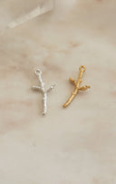 Leaf charm parts  / rose