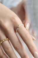 2tone gem ring / S