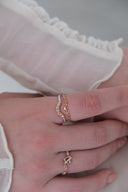 Moon chain frill ring / 2set