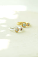 Flower stone ring