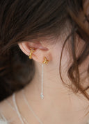 Crescent pierce / star charm