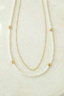 Pearl 2set flower necklace