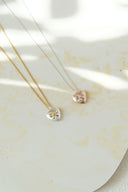 Heart ribbon necklace  / emiru  x momota