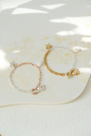 emiru x momota / Heart ribbon bracelet ( 3charm set )