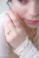 Moon chain frill ring / 2set