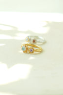 Flower stone ring