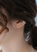 Crescent pierce / star charm