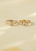 2set ring / crescent & scallop