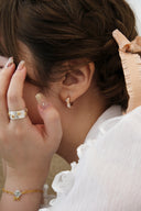 flower plump  earring / emiru x momota