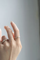 2tone gem ring / S