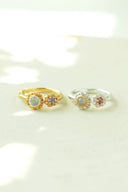 Flower stone ring