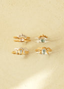 2set ring / crescent & scallop