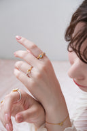 Flower stone ring