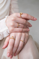 Pearl heart ring / 2set