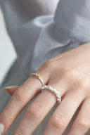 2tone gem ring / S