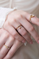 Pearl heart ring / 2set