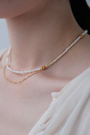 Pearl 2set flower necklace