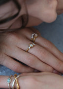 2set ring / crescent & scallop