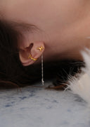 Crescent pierce / star charm