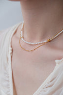 Pearl 2set flower necklace