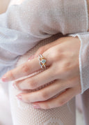 2set ring / crescent & scallop