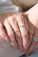2set ring / crescent & scallop