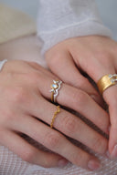 2set ring / crescent & scallop