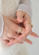 2set ring / crescent & scallop