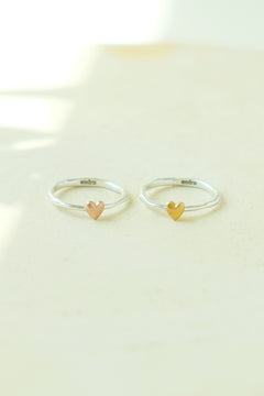 tiny heart ring / サイズオーダー / ゴールド