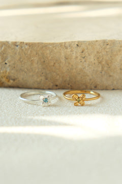 butterfly gem ring / サイズオーダー / シルバー