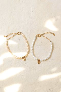 Swing pearl bracelet / 受注生産 / Pink