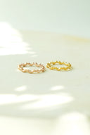 Moon & frill ring / 2set