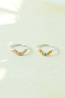 Moon chain frill ring / 2set