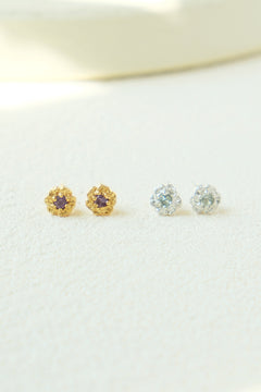 Flower gem pierce / 受注生産 / シルバー