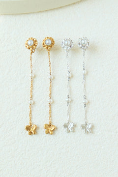 Pearl butterfly pierce / 受注生産 / シルバー