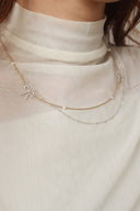 emiru  x momota / Ribbon pearl  necklace (2set) : ゴールド