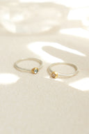 2tone gem ring / S
