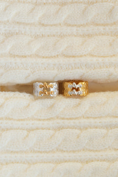 Knit corset ring / サイズオーダー / シルバー