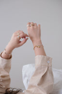 emiru x momota / Heart ribbon bracelet ( 3charm set )