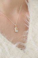 Perfume bottle necklace / emiru logo