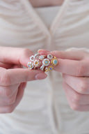 Flower stone ring