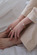 emiru x momota / Heart ribbon bracelet ( 3charm set )