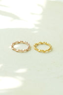 Moon & frill ring / 2set