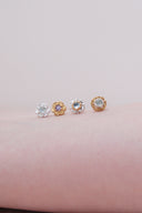 Flower 2tone gem pierce