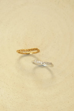 Knit wave  ring / サイズオーダー / シルバー