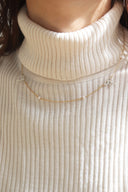 emiru  x momota / Ribbon pearl  necklace (2set) : ゴールド
