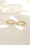 2tone gem ring / S