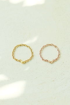 Moon chain ring / サイズオーダー / ゴールド