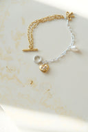 emiru x momota / Heart ribbon bracelet ( 3charm set )