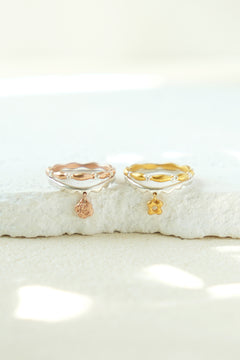 2set rose & flower ring / emiru x momota / 7 / ピンクゴールド